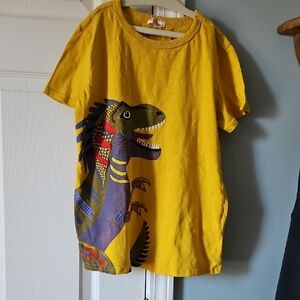Vibrant Yellow Dinosaur/dragon Tee for Kids